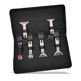 EDMA - Set of 5 Premium Joint Knives + Multipurpose Tool - 4, 10, 12, 15, 20 cm Knives - 8 cm Tool - With Storage Pouch - 610161 - For Professional Drywallers