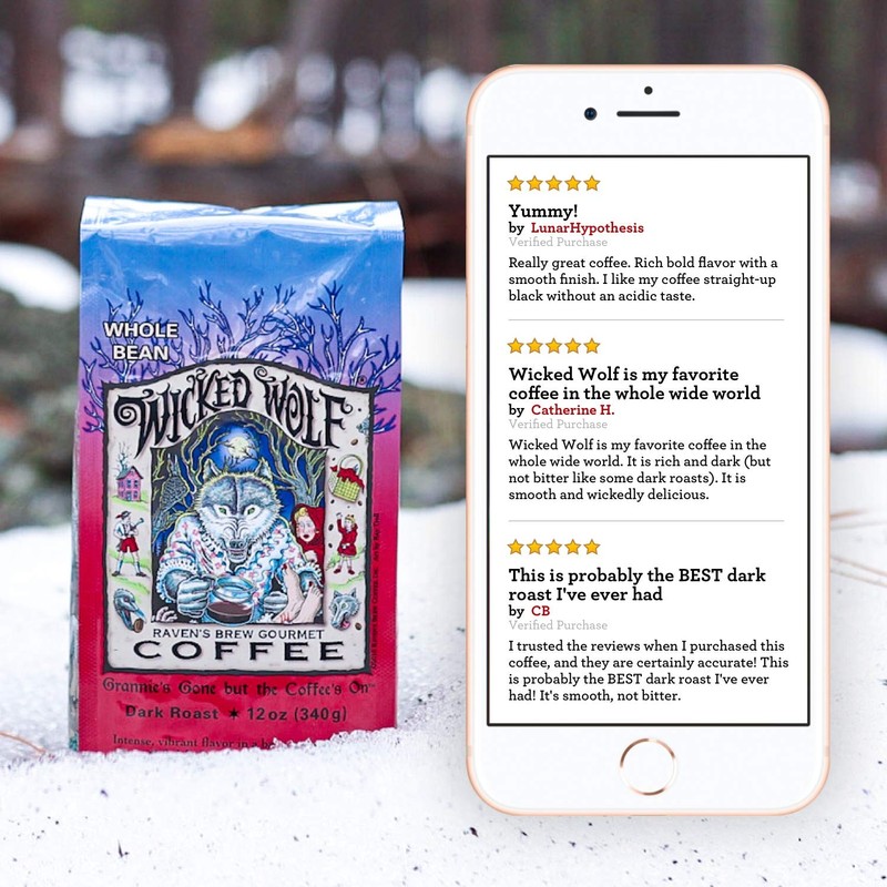 Raven’s Brew Coffee Ground Wicked Wolf – Dark Roast –