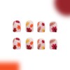 Fall Press on Nails Short Square Maple Leaf Fake Nails