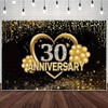 30th Anniversary Backdrop Wedding Anniversary Decorations Backdrop Black Gold 30th