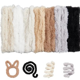 CRASPIRE 14Pcs Extra Thick Cleaners for Crafts 39in Fuzzy Flurry Chenille Stems Chunky Jumbo Coral Fleece Fur Christmas Soft Handmade DIY Arts Projects Plush Animal Creative Fun Decoration