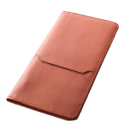 [Boosters] Long Passport Case, Travel Case, Passport Cover, Boosters Leather, Genuine Leather, Aviation Ticket Holder, Wallet, Men's, Women's, Camel, Camel