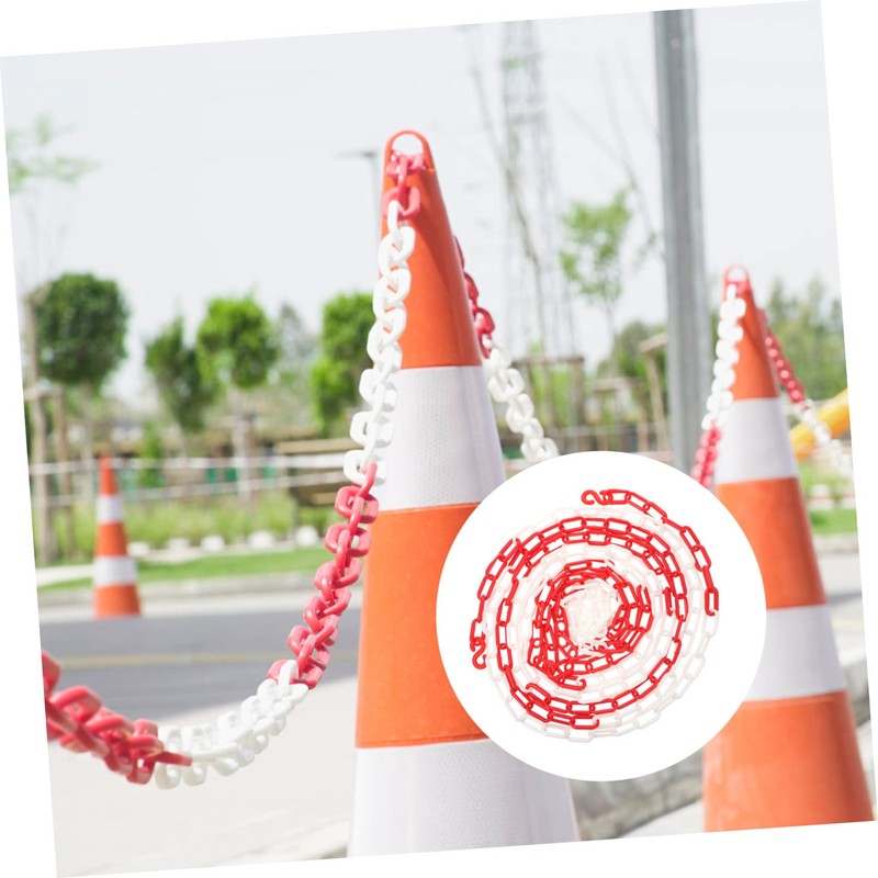 VILLFUL Plastic Barrier Chain 5m Caution Security for Crowd Control