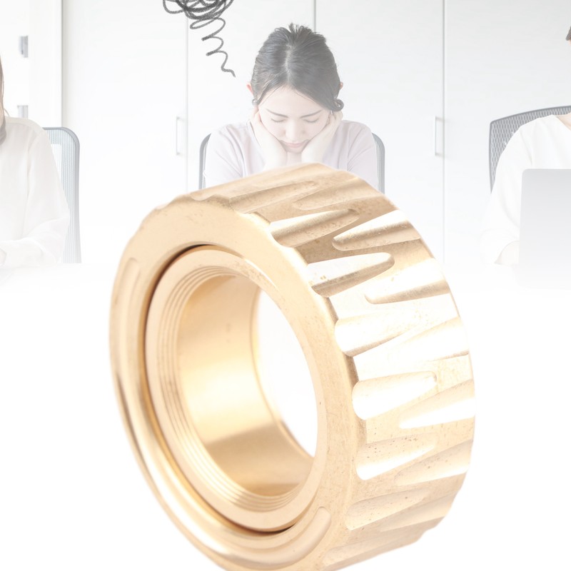 Gears Fidget Ring Anxiety Relief Rotatable Portable Metal Magnetic Adults