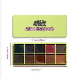 Eyebrow Powder Palette, 1 Count 10 Color Eyebrow Palette, Long Lasting Eye Brow Makeup Palette, Eyebrow Makeup Tool for Women, Christmas Gift, Made By Mitchell Brow Sludge Box Brow Pomade Palette