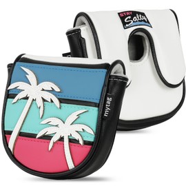 mytag Tropical DF3 Putter Covers, Coconut Tree Golf Putter Headcover for LAB DF3 Center Shaft Magnetic Closure