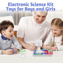 Toys for 7 8 9 10 Year Old Boys Kids: Science Experiments Kit for Girl Boy Age 6-8-10-12 Educational STEM Toys Presents for 8+ Year Old Children Teenager Building Electric Circuit Engineering Kits