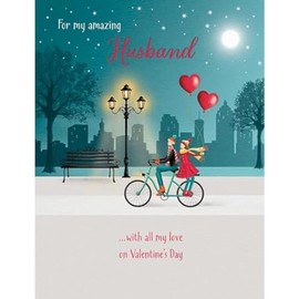 Piccadilly Greetings Valentine's Day Card Amazing Husband - 8 x 6 inches
