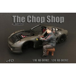 American Diorama The Chop Shop Mr. Lugnut Figure, 38162 - 1/18 Scale Accessory for Diecast Cars