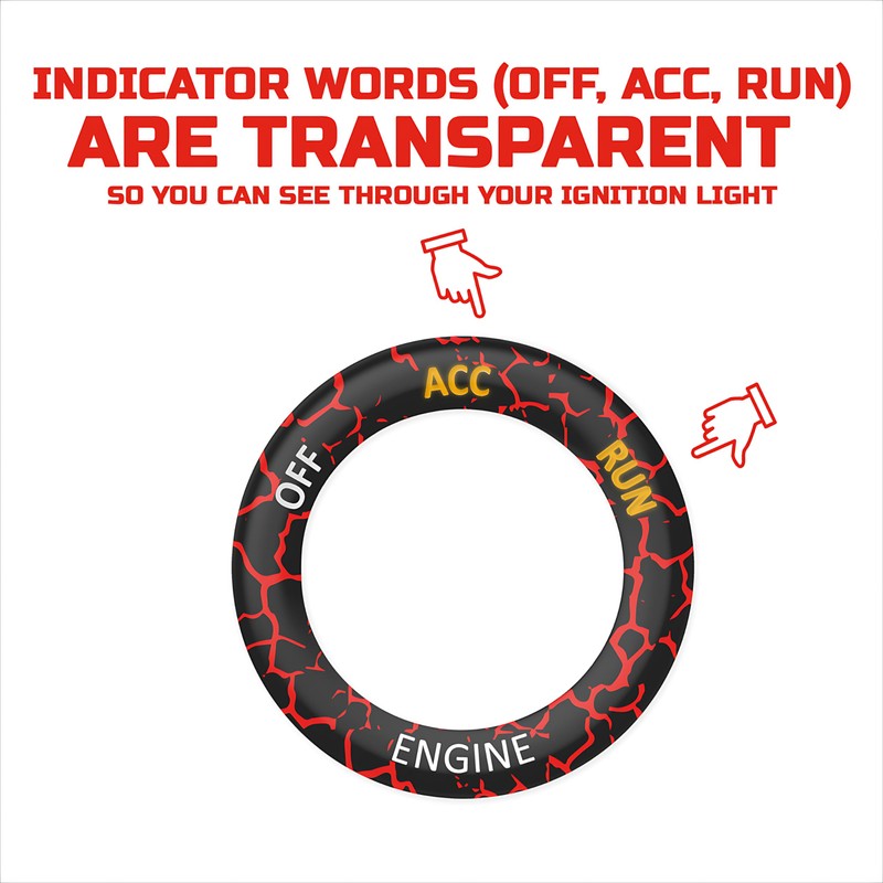 TOOLEPIC Push Start Button Cover for Dodge Challenger Charger Durango