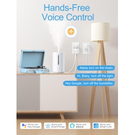 EIGHTREE Mini Smart Plug 𝟭𝟱𝗔, Smart Plugs That Compatible with 𝗔𝗹𝗲𝘅𝗮 & Google Home & SmartThings, No Hub Required，Smart Outlet with Remote Control, Timer & Schedule, 2.4GHz WiFi Only, 2 Packs