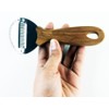 Traditional Coconut Scraper with Wooden Handle, Stainless Steel Blade, Kitchen