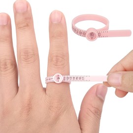 TUNQISM 1-17 USA Rings Size Upgraded Ring Sizer Measuring Set Reusable Finger Size Gauge Measure Tool Jewelry Sizing Tools (Pink)