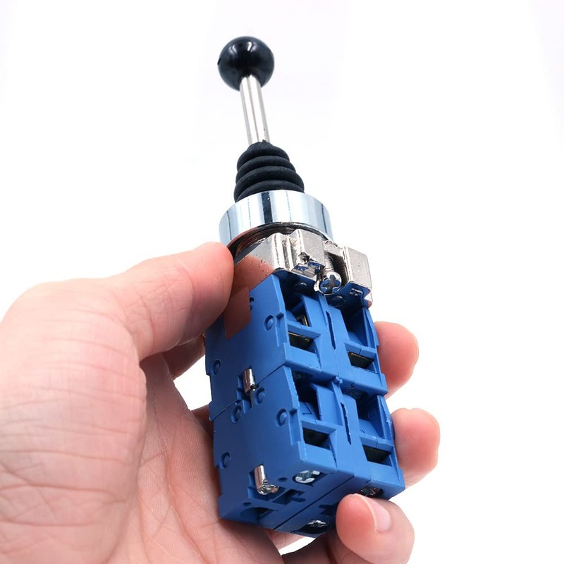 CENPEK 2pcs 22mm Cross Rocker Master Switch, 4-Way Auto-Lock/Auto-Reset, Joystick