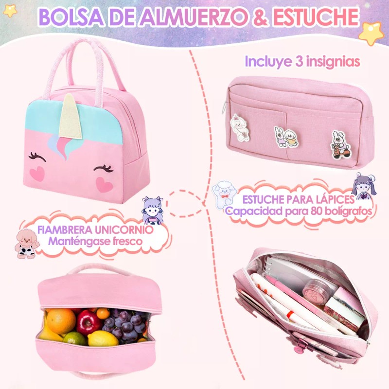 Nasa Mochilas Escolares Para Niñas De Primaria, 7 Piezas Gran