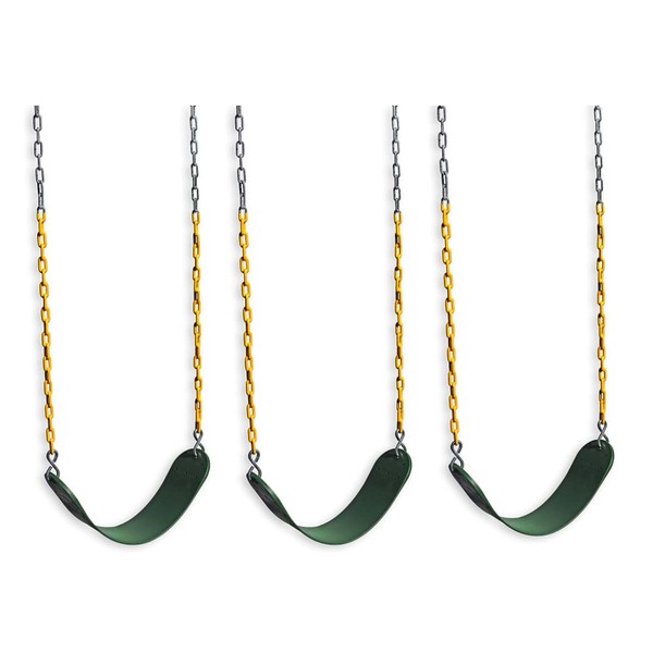 Eastern Jungle Gym Replacement Swing Seat Sling Swing Pack of 3 with Coated Swing Chains