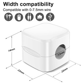 Soodyoow 8 Pezzi Supporto per cavi magnetico, Organizer per la gestione dei cavi con clip, supporto per cavi di gestione dei cavi, per comodino, scrivania, USB, cavo audio, Bianco
