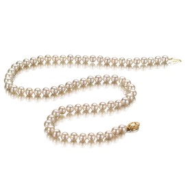 White 5.5-6mm AAA Quality Freshwater Cultured Pearl Necklace For Women-18 in Princess length
