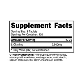 Primaforce Primaforce L-Citrulline 2500mg, 240 Tablets, 120 Servings