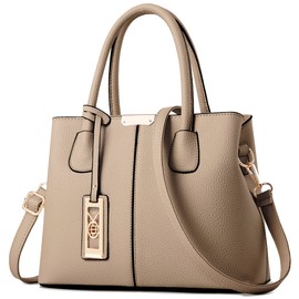 CHICAROUSAL Purses and Handbags for Women Leather Crossbody Bags Women's Tote Shoulder Bag (Khaki)