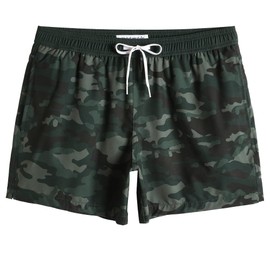 MaaMgic Mens 4 Way Stretch Swim Trunks 5.5" with Mesh Lining Quick Dry Swimwear Bathing Suits,Camo,Medium