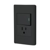 Volteck PA-APCO15-LN, Placa armada negra 1 interruptor sencillo 1 contacto