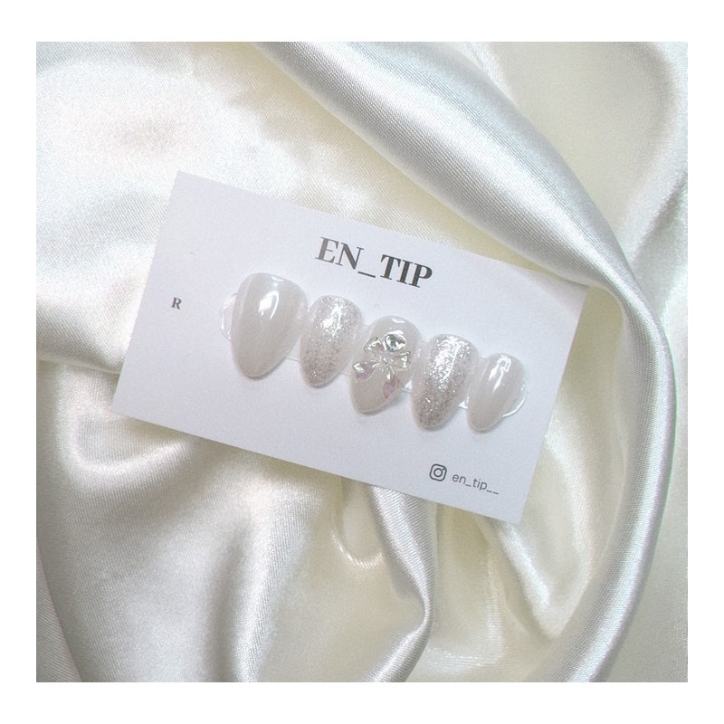Sugar Wedding Romance Handmade Nail Tips - Ballerina / 슈가