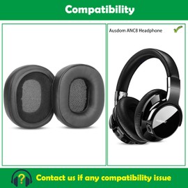 ACCOUTA Premium Ersatz-Ohrpolster Kompatibel mit Ausdom ANC8 Kopfhörer Ohrpolster mit weicherem Proteinleder und Memory-Schaumstoff