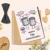 Naixiwen Funny 10 Years Anniversary Card, Cute Tin Pun 10th