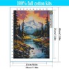 Stamped Cross Stitch Kits - Mountain Tree Landscape Embroidery Kits