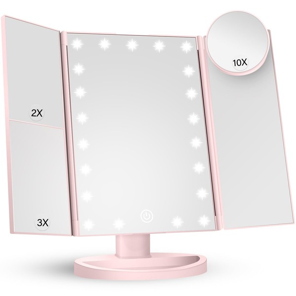 HUONUL HUONUL Makeup Mirror Vanity with Lights, 2X 3X 10X