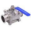 DERNORD 2" Sanitary Ball Valve Fits 2" Tri-Clamp Clover Stainless