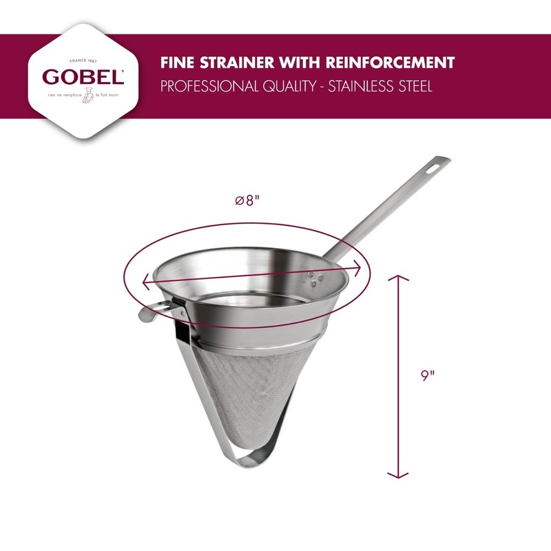 Gobel - Fine Strainer - 8-inch diameter - Stainless Steel