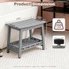 Large HDPE Shower Bench Seat for Shaving Legs, Waterproof Shower