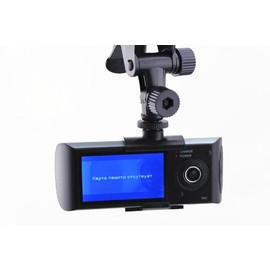 R300 Synchronous Recording Vehicle-mounted DVR Camcorder With Double Cameras-black