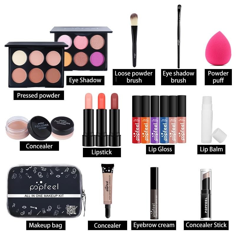 POPFEEL Makeup Kit, Full Beauty Makeup Cosmetics Set, Upgrade Cosmetics