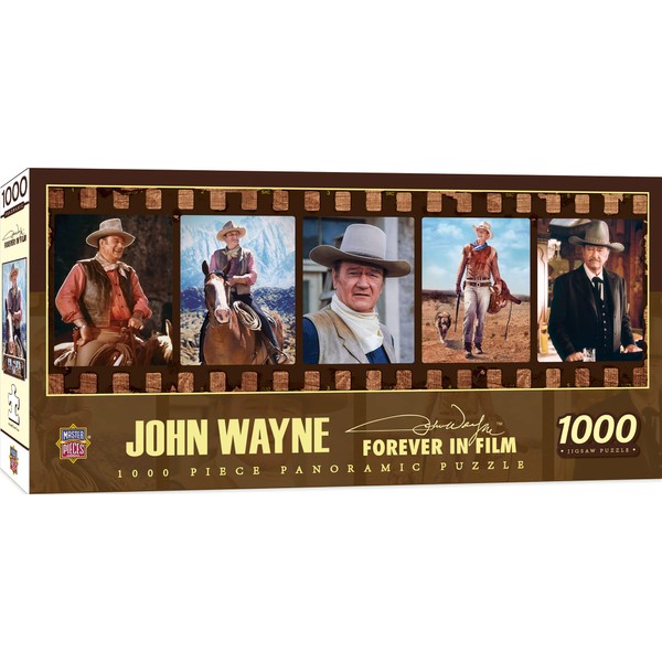 MasterPieces 1000 Piece Jigsaw Puzzle for Adults, Family, Or Kids - John Wayne Forever in Film - 13"x39"
