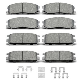D1264 D1275 8pcs Ceramic Front Rear Brake Pads With Clips Fit For Chevy Captiva Sport 2012-2015,For Saturn Vue 2008-2010,2007-2009For Chevy Equinox/For Pontiac Torrent/For Suzuki XL-7