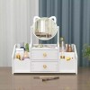MARZSEFLO Multifuncional Organizador Cosmético Con Espejo Y Cajón