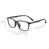 ALWAYSUV Fashion Classic Vintage TR90 Frame Glasses Full Format Clear