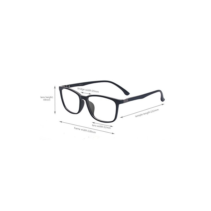 ALWAYSUV Fashion Classic Vintage TR90 Frame Glasses Full Format Clear