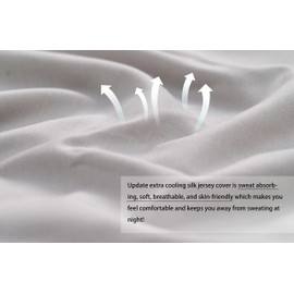 Meiz Pregnancy Pillow, Cooling Silky Pregnancy Pillows for Sleeping, Maternity Body Pillow for Pregnant Woman with Cooling Silk Jersey Cover, Light Grey