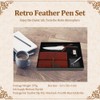 Feather Quill Pen Set, Retro Leather Notebook Feather Dip Pen