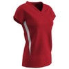 CHAMPRO womens Women's Spike Ladies Polyester Volleyball Jersey, Scarlet, White,