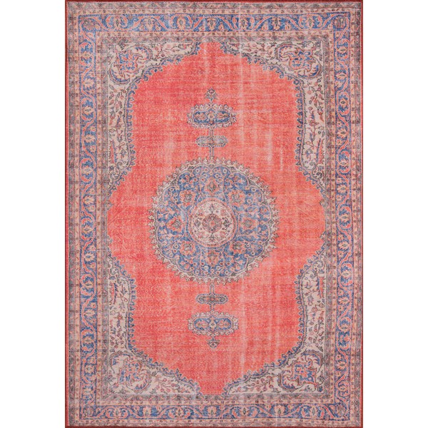 Momeni Rugs Afshar Traditional Medallion Area Rug x, 3'0" x 5'0", Red