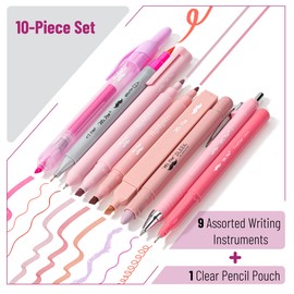 Mr. Pen- Journaling Kit, 10 Pack, Pink, Journaling Pens and Highlighters, Journaling Supplies Kit, Journaling Set, Journaling Pens and Markers, Bible Journaling Kit, Pens and Highlighters Set