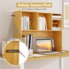 IFANNY Desk Hutch, Desktop Shelf with 4 Shelves, Desk Bookshelf