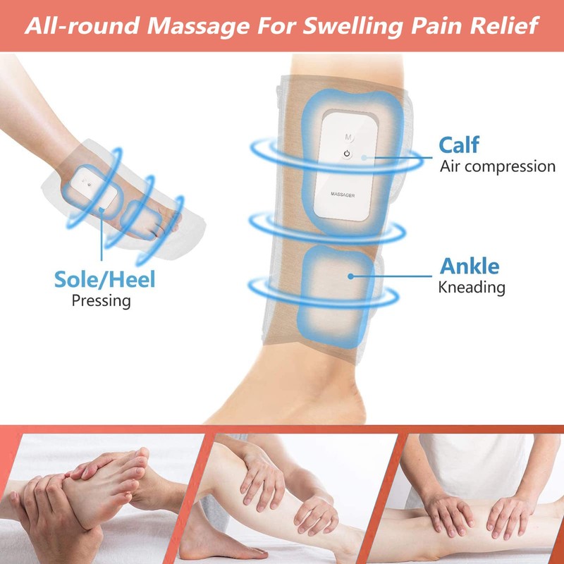 Wireless Leg Massager, HOLDPEAK Leg and Calf Massager with Heat
