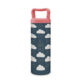 Insulated Water Bottle - 20-Ounce Snap-Hook Stainless Steel Water Bottles - BPA-Free All Good Days by Studio Oh!