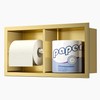 Neodrain Dual Roll Recessed Toilet Paper Holder - 304 Stainless
